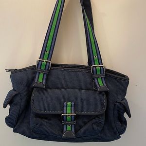Sak purse. Blue with green/blue straps. Comes with change purse